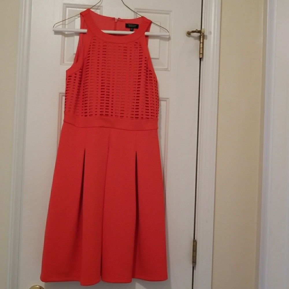 Spense Petite Sleeveless Red Orange Dress